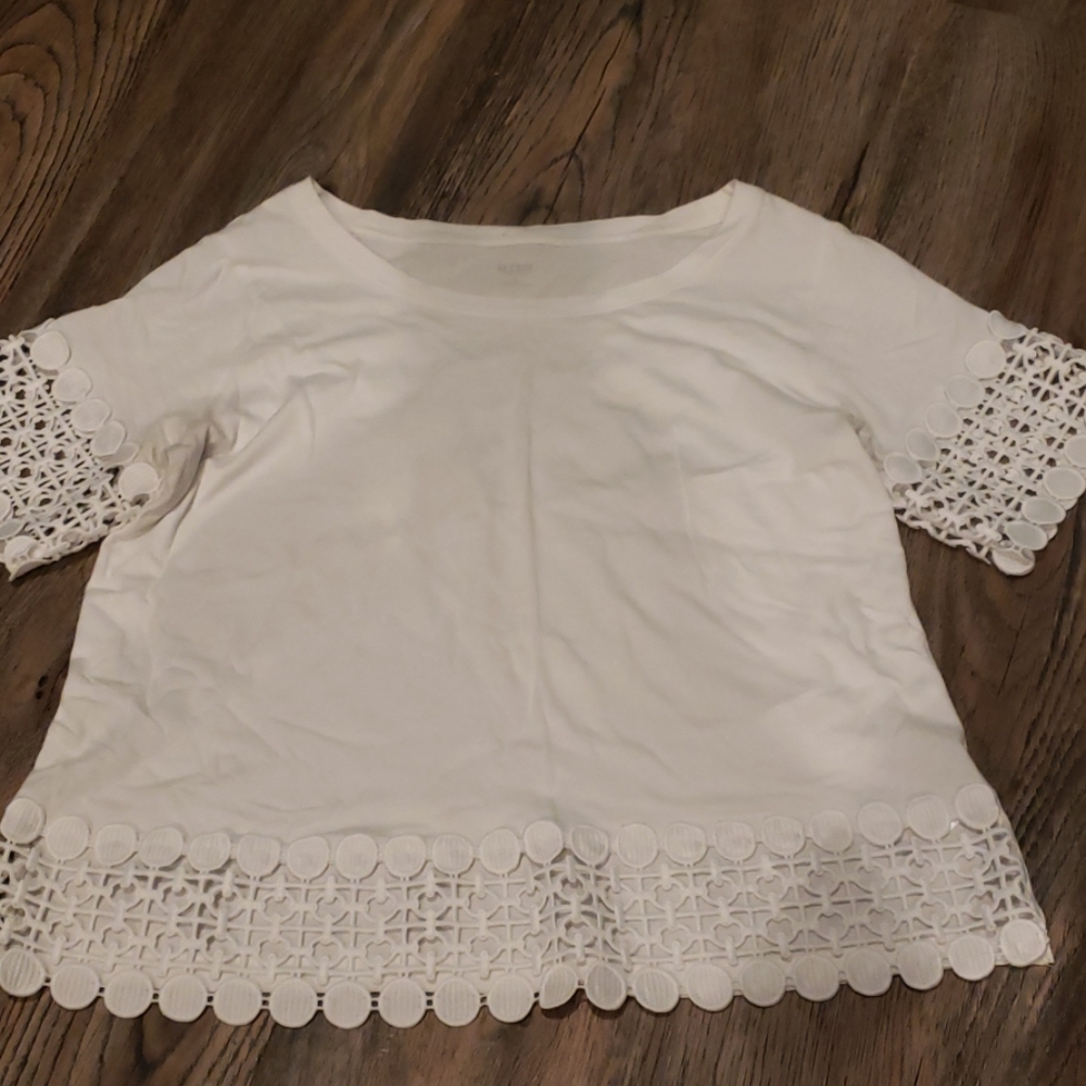 White short sleeve ana top